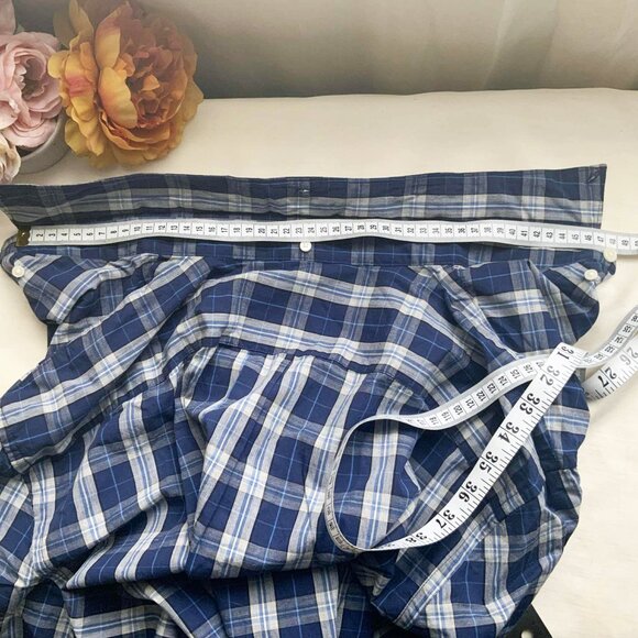 ST. John’s Bay 100% Cotton Blue & White Plaid Classic Fit XL Button-Down Shirt - Picture 14 of 15